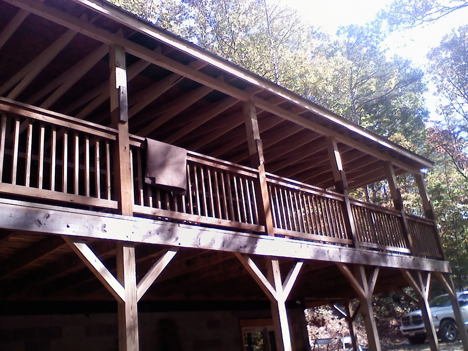 Timber framing under a new elevated porch and deck — Roof Leak Repair in Fort Campbell by Roofing Brothers